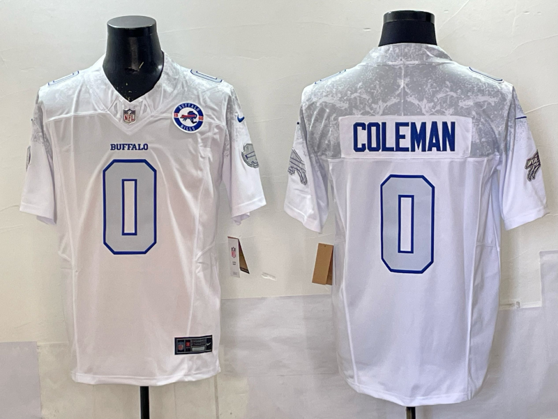 Men Buffalo Bills 0 Coleman Nike White 2025 Rivalries Collection Limited NFL Jersey 005